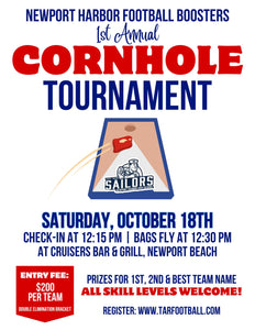 1st Annual NHHS Football Boosters Cornhole Tournament ($200 PER TEAM)