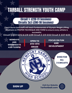 TarBall Strength for 4th, 5th, 6th, 7th & 8th Graders - Circuit #2 ONLY - $200 (10 sessions)