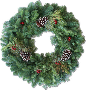 Noble Fir Round Wreath (24-inches)